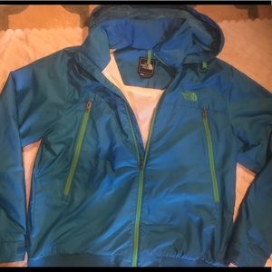 North Face men’s blue & green lightweight jacket
